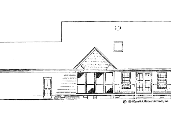 Exterior - Rear Elevation for Country House Plan #929-189 - 3 bed, 2.5 bath
