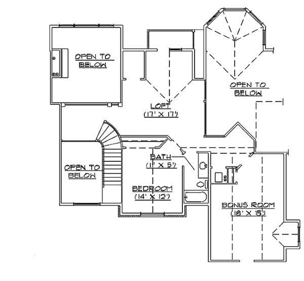 House Plan Design - Country Floor Plan - Upper Floor Plan #945-61
