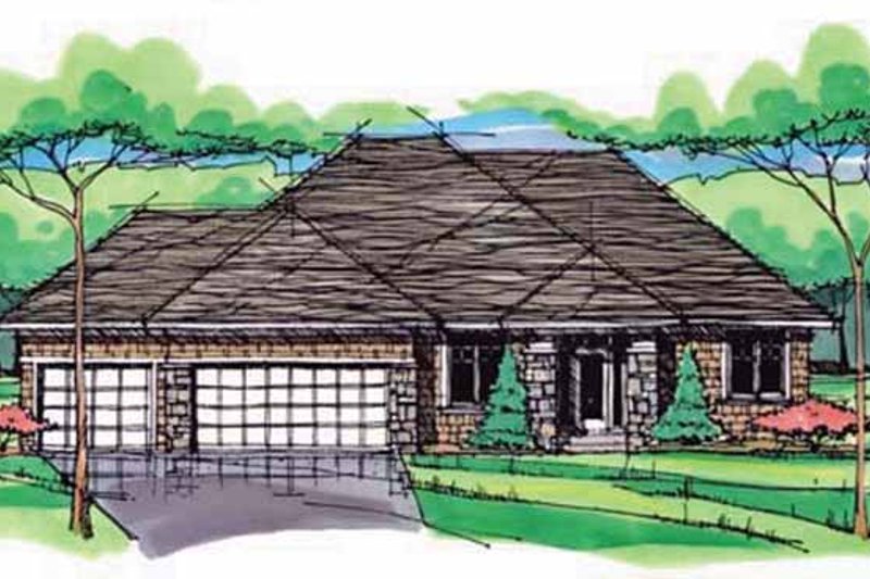 Dream House Plan - Exterior - Front Elevation 4 for European House Plan #51-972 - 1 bed, 1.5 bath
