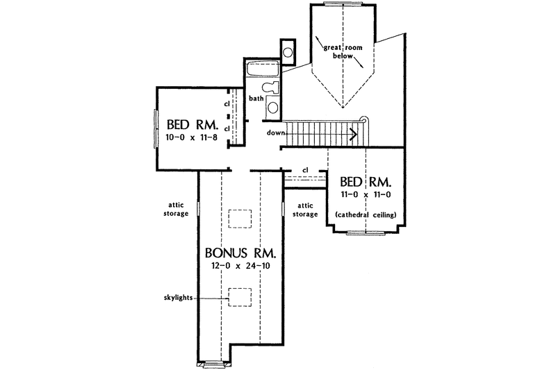 Home Plan - Floor Plan - Upper Floor for Traditional House Plan #929-251 - 3 bed, 2.5 bath