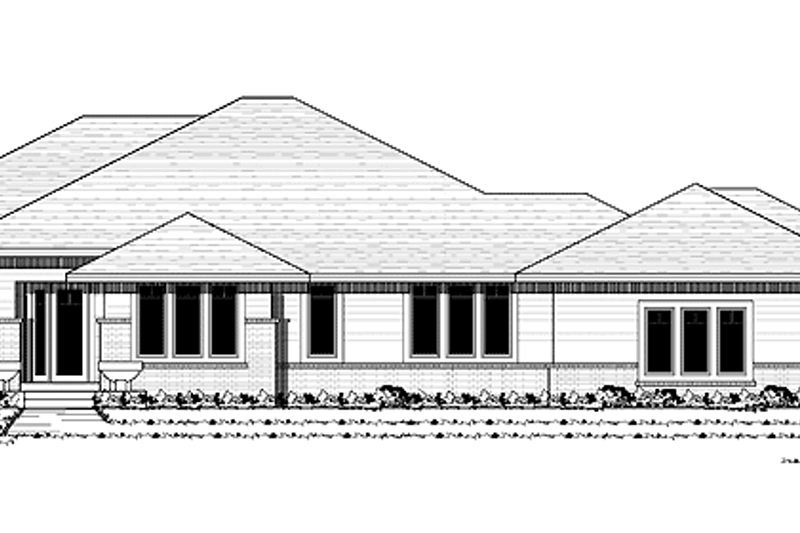 Home Plan - Prairie Exterior - Front Elevation Plan #51-687