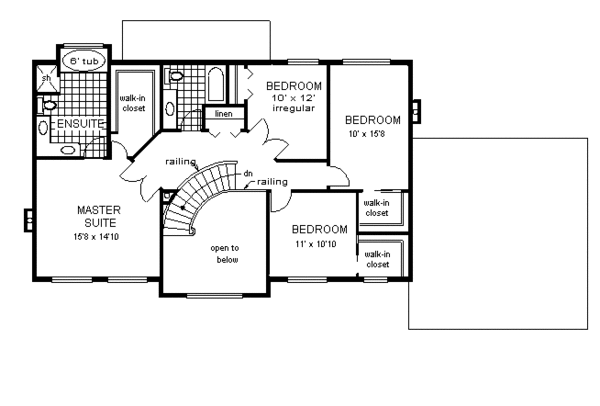 Home Plan - Country Floor Plan - Upper Floor Plan #18-234