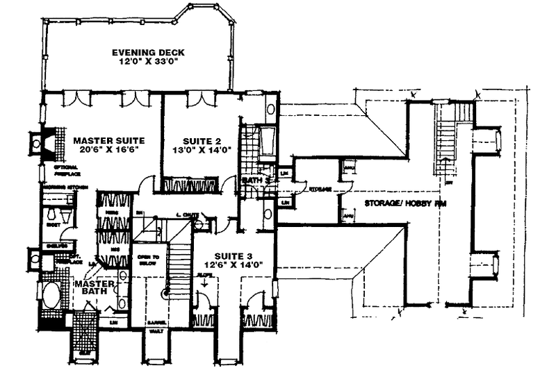 Home Plan - Floor Plan - Upper Floor for Country House Plan #1007-51 - 4 bed, 3.5 bath