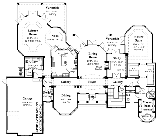 Home Plan - Mediterranean Floor Plan - Main Floor Plan #930-343