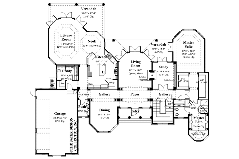 Dream House Plan - Floor Plan - Main Floor for Mediterranean House Plan #930-343 - 4 bed, 3.5 bath