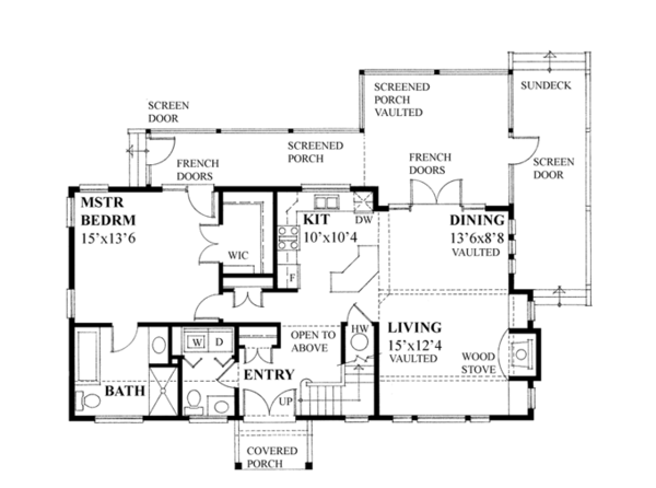 House Plan Design - Country Floor Plan - Main Floor Plan #118-164
