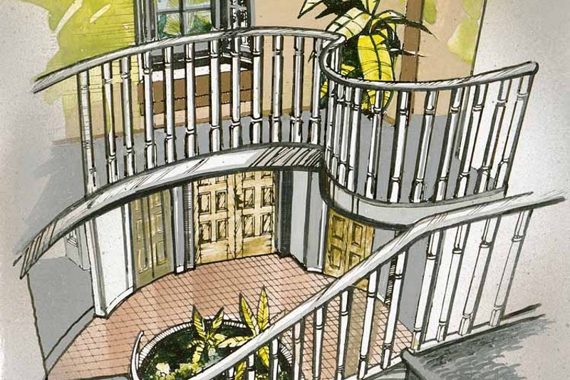 Architectural House Design - Interior - Entry for Tudor House Plan #47-958 - 4 bed, 3 bath