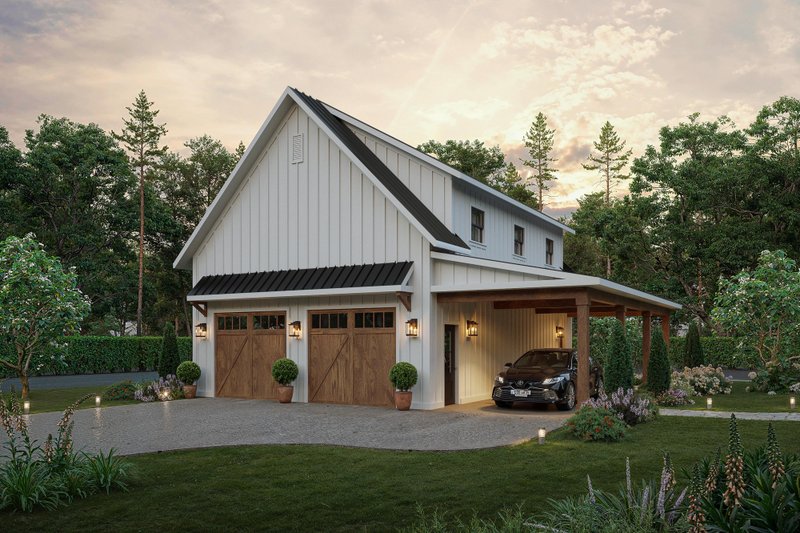 Farmhouse Style House Plan - 1 Beds 1 Baths 990 Sq/Ft Plan #1117-29 Exterior