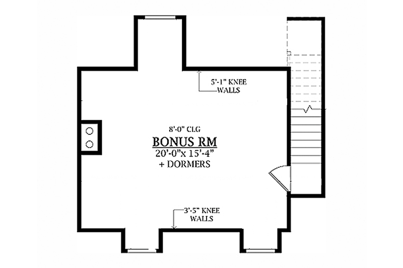 Dream House Plan - Floor Plan - Upper Floor for Craftsman House Plan #314-279 - 3 bed, 2 bath