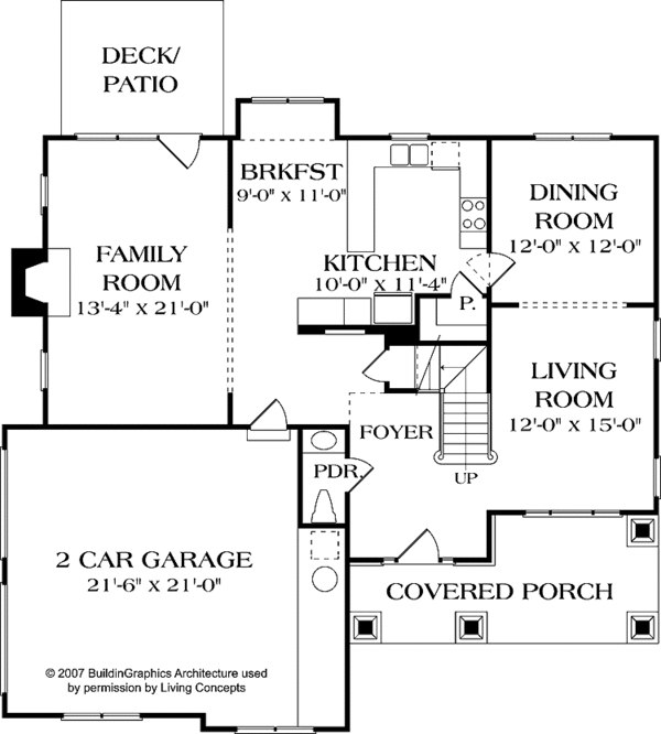 Architectural House Design - Craftsman Floor Plan - Main Floor Plan #453-531
