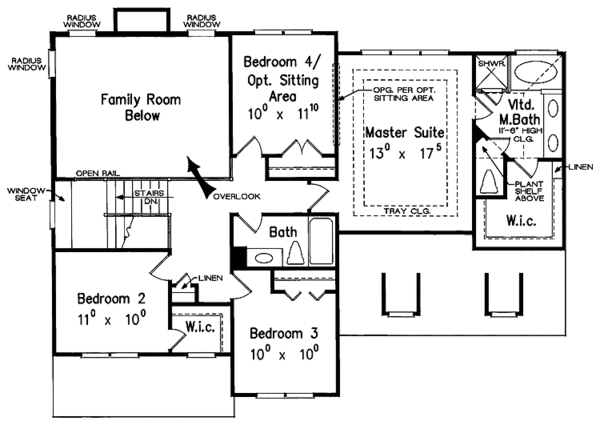 Home Plan - Colonial Floor Plan - Upper Floor Plan #927-715