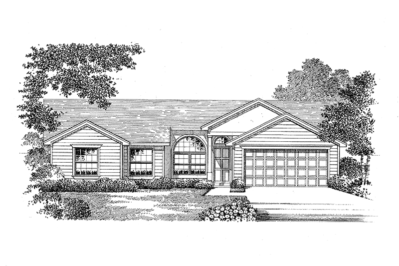 Home Plan - Ranch Exterior - Front Elevation Plan #999-43