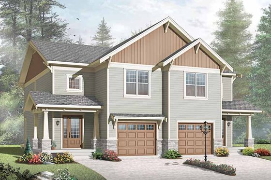Exterior - Front Elevation 3 for Traditional House Plan #23-2515 - 6 bed, 2 bath