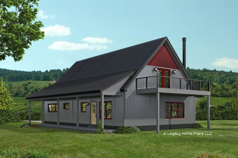 Country Style House Plan - 1 Beds 2 Baths 2019 Sq/Ft Plan #932-660