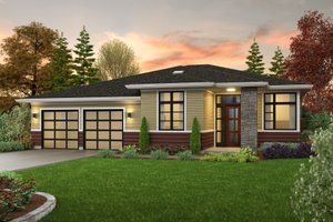 Contemporary Exterior - Front Elevation Plan #48-1040