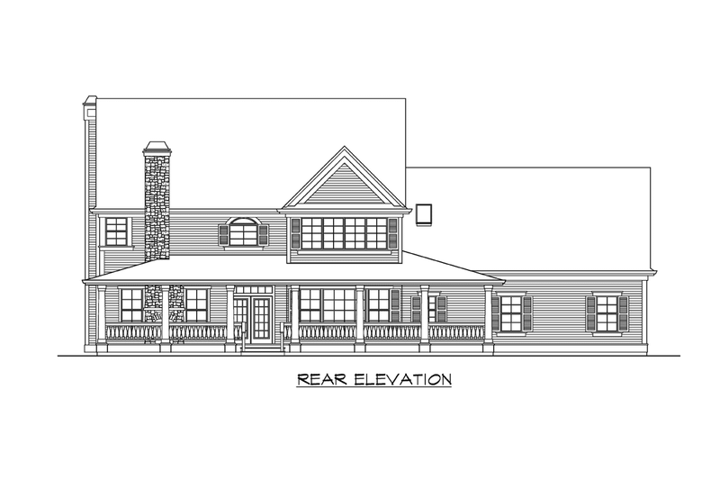 Dream House Plan - Exterior - Other Elevation 2 for Traditional House Plan #132-171 - 4 bed, 3.5 bath