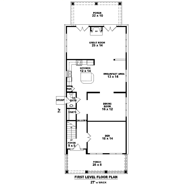 Beach Floor Plan - Main Floor Plan #81-13679