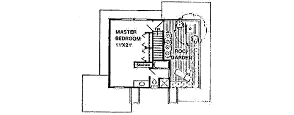 Adobe / Southwestern Floor Plan - Upper Floor Plan #116-191