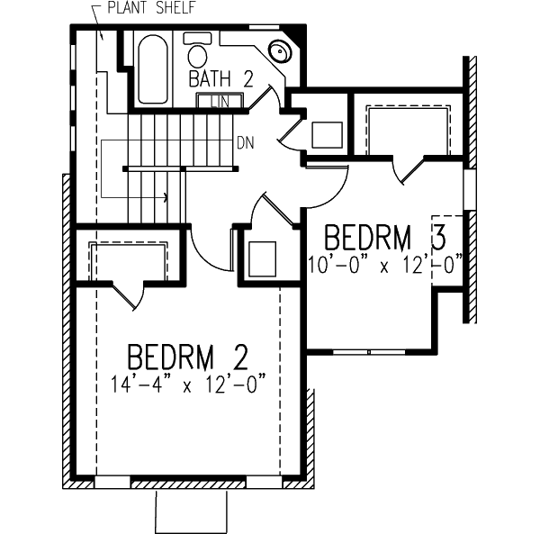 House Design - European Floor Plan - Upper Floor Plan #410-327