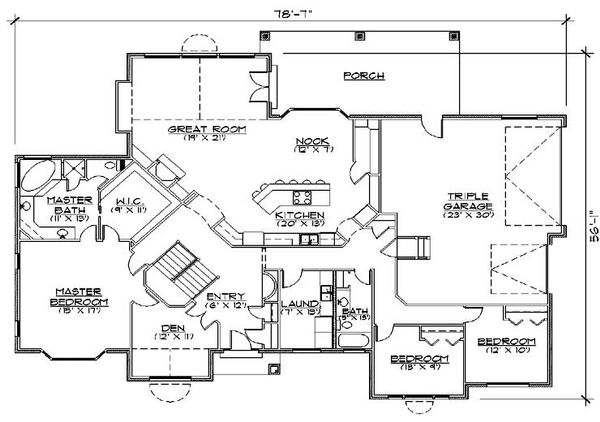 Home Plan - European Floor Plan - Main Floor Plan #5-363