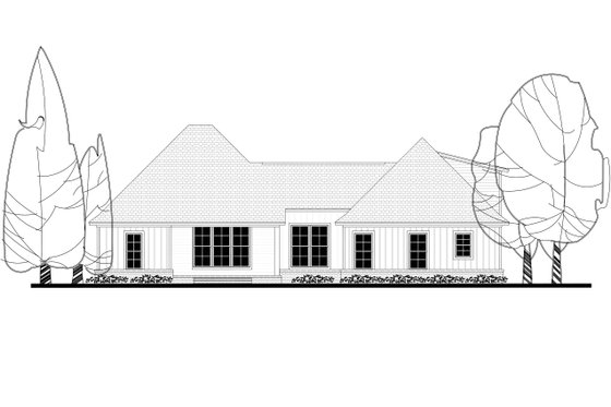 Exterior - Rear Elevation for Craftsman House Plan #430-157 - 3 bed, 2 bath