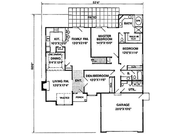 Ranch Floor Plan - Main Floor Plan #116-181