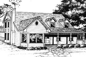 Country Exterior - Front Elevation Plan #14-212