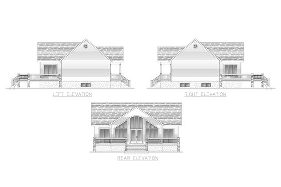 Exterior - Other Elevation for Contemporary House Plan #138-376 - 2 bed, 1 bath