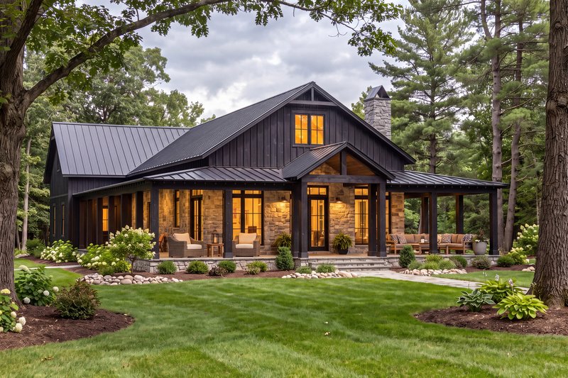 Dream House Plan - Exterior - Front Elevation 4 for Barndominium House Plan #430-450 - 3 bed, 2 bath