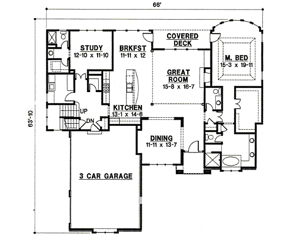 Traditional Floor Plan - Main Floor Plan #67-846
