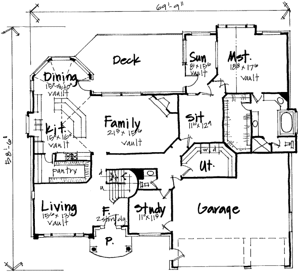European Floor Plan - Main Floor Plan #308-191