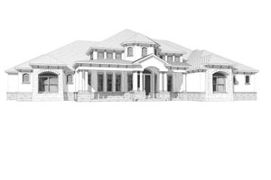 Exterior - Front Elevation 4 for Mediterranean House Plan #63-428 - 4 bed, 4.5 bath