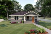 Bungalow Style House Plan - 1 Beds 1 Baths 672 Sq/Ft Plan #126-207 