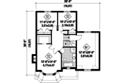 Country Style House Plan - 3 Beds 1 Baths 1860 Sq/Ft Plan #25-4705 