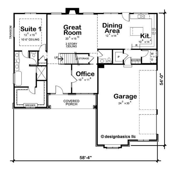 Home Plan - Modern Floor Plan - Main Floor Plan #20-2493