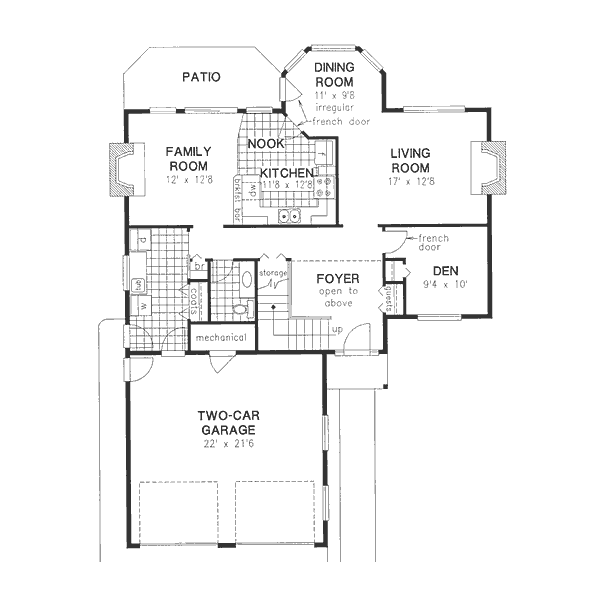 Home Plan - Traditional Floor Plan - Main Floor Plan #18-9048