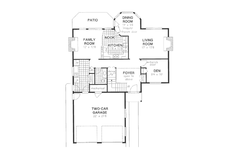 Dream House Plan - Floor Plan - Main Floor for Traditional House Plan #18-9048 - 4 bed, 2.5 bath