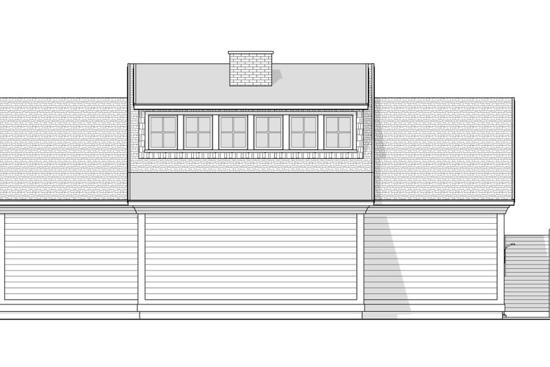 House Blueprint - Exterior - Rear Elevation for Beach House Plan #1114-31 - 1 bed, 1 bath