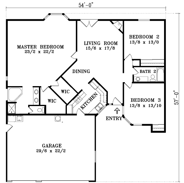 Colonial Floor Plan - Main Floor Plan #1-1356
