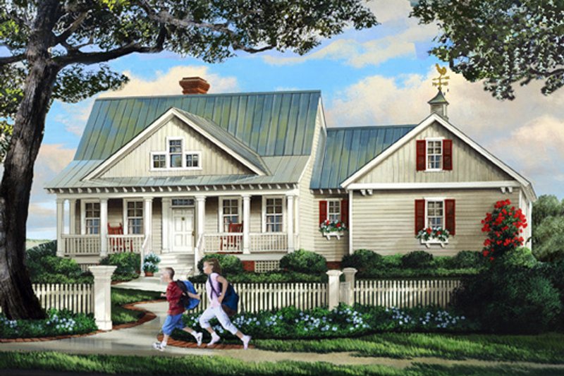Architectural House Design - Farmhouse Exterior - Front Elevation Plan #137-266