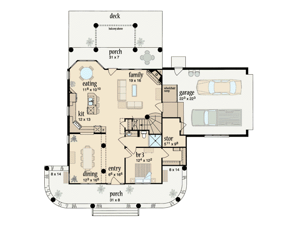 Modern Floor Plan - Main Floor Plan #36-217