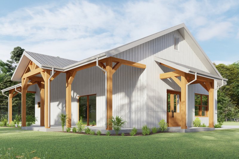 Dream House Plan - Exterior - Other Elevation 1 for Barndominium House Plan #1092-26 - 1 bed, 1.5 bath