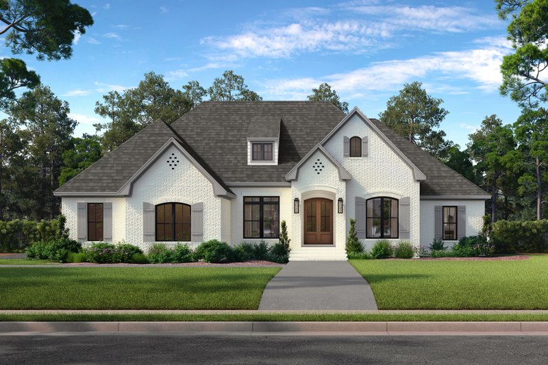 Architectural House Design - Exterior - Front Elevation 3 for Country House Plan #430-143 - 4 bed, 2.5 bath