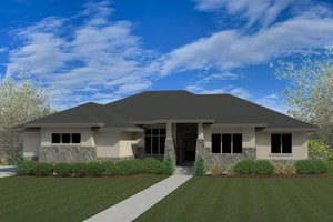 Architectural House Design - Contemporary Exterior - Front Elevation Plan #920-93