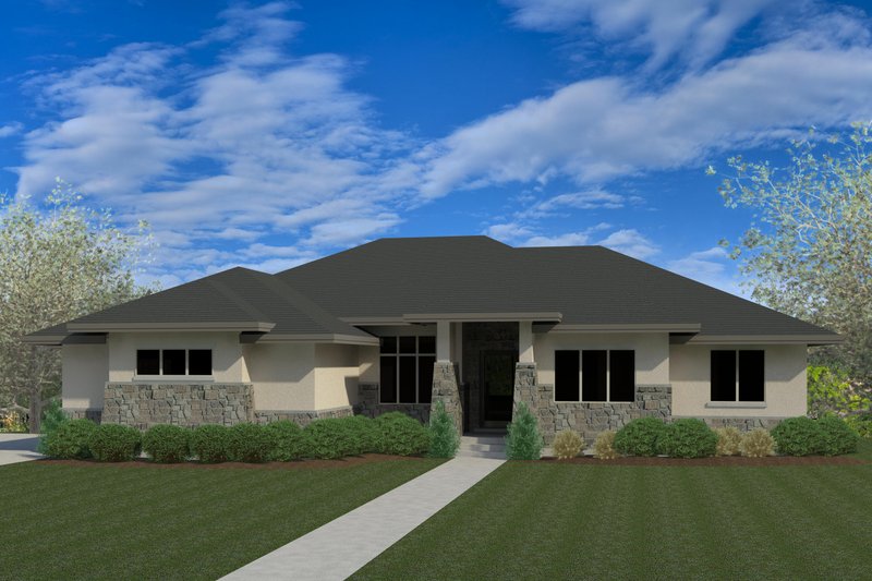 Home Plan - Contemporary Exterior - Front Elevation Plan #920-93