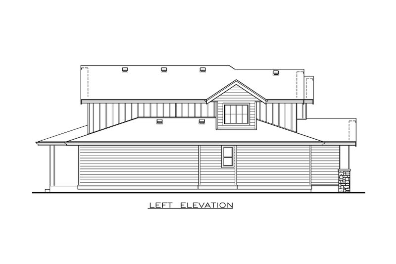 House Design - Exterior - Other Elevation 1 for Farmhouse House Plan #1100-9 - 4 bed, 2.5 bath
