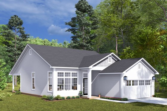 Exterior - Other Elevation 2 for Ranch House Plan #513-2292 - 3 bed, 2 bath