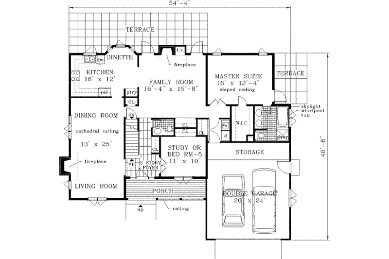 Dream House Plan - Floor Plan - Main Floor for Farmhouse House Plan #3-177 - 4 bed, 2.5 bath