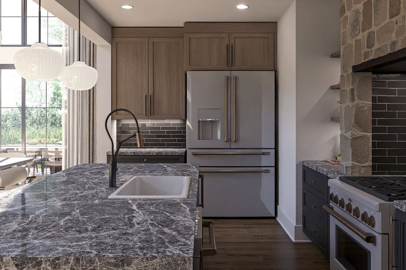 Architectural House Design - Interior - Kitchen for Barndominium House Plan #455-380 - 3 bed, 3.5 bath