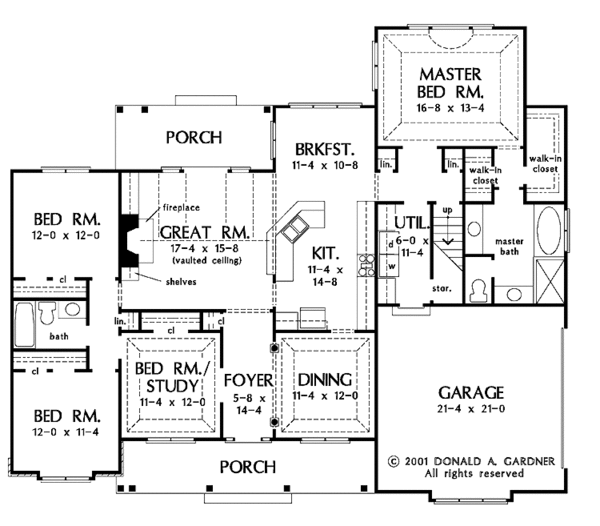 House Blueprint - Country Floor Plan - Main Floor Plan #929-618